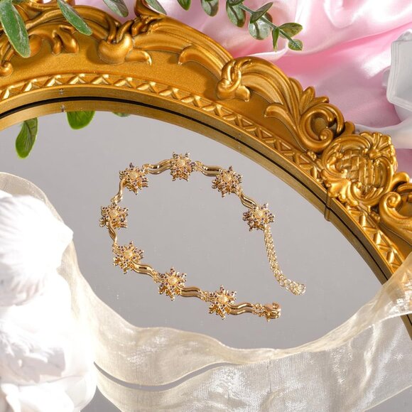 Sun Bracelet Gold Plated Tangled Princess Jewelry Birthday Gift for Women - Picture 2 of 6